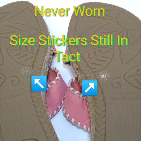 Nurture Tortola Leather Upper Wedge Sandals Sz 9M Plaited Fiber Sole Brazil Made - Picture 9 of 12